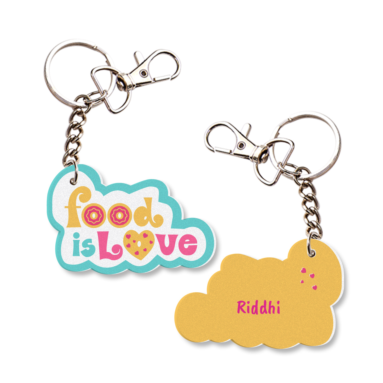 Food Love - Quirky Personalized Keytags Food Love - Quirky Personalized Keytags