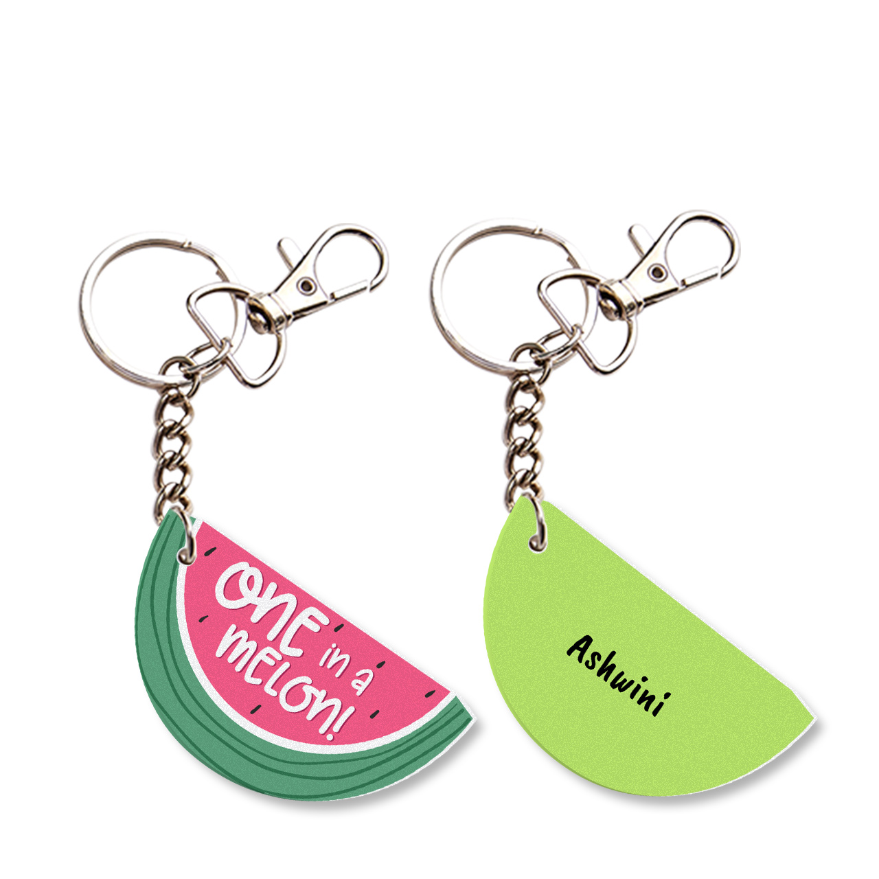 One in a Melon  - Quirky Personalized Keytags