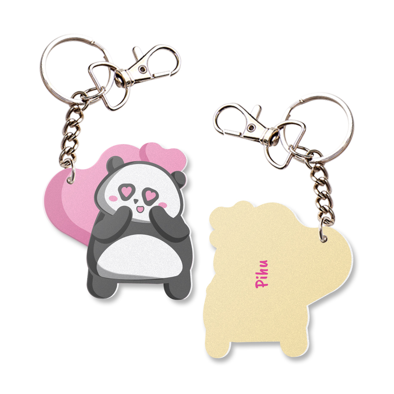 Panda Love - Quirky Personalized Keytags Panda Love - Quirky Personalized Keytags