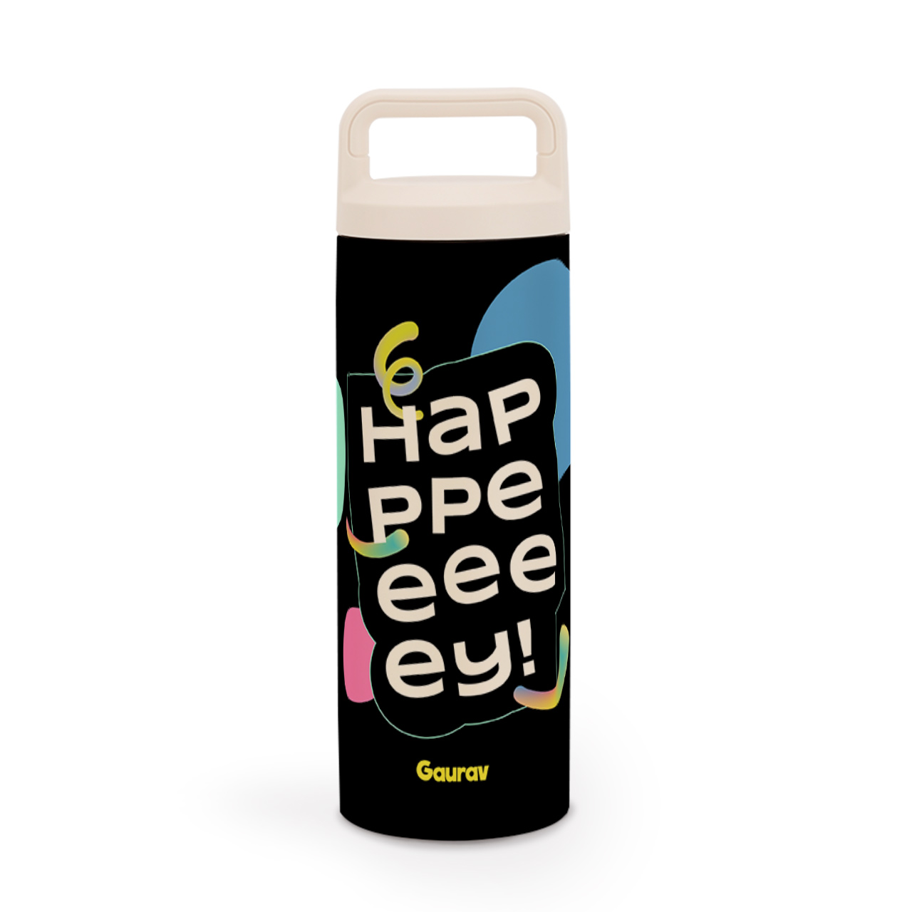 Happy! - Personalized Water Bottle