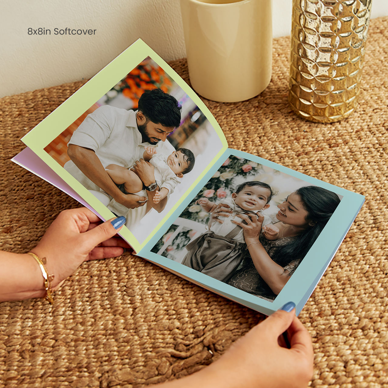 Yellow personalised baby photobook