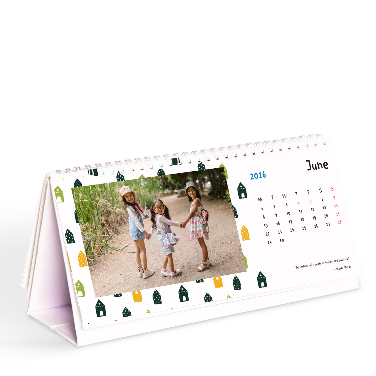 4.5x10 desktop baby photo calendar