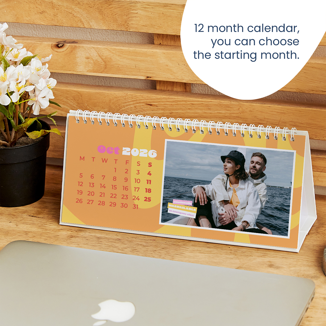 4.5x10 personalized desktop photo calendar