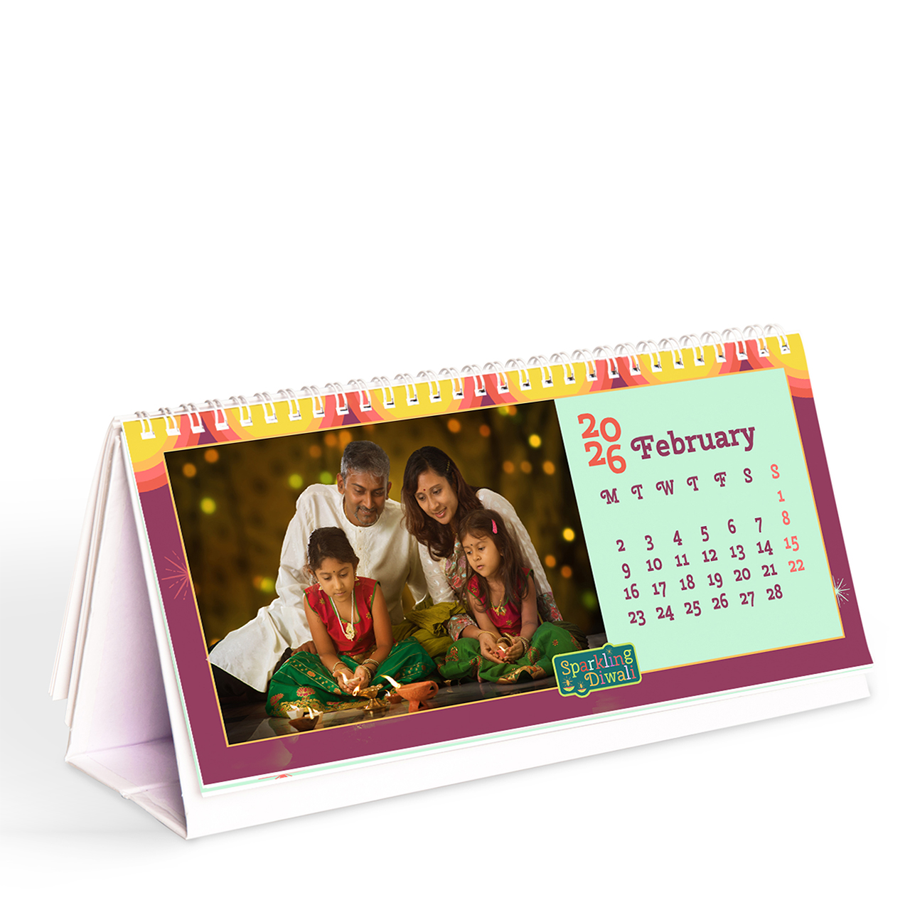Festive Sparkle - 4.5x10 Desktop Calendar 2027 Festive Sparkle - 4.5x10 Desktop Calendar 2027
