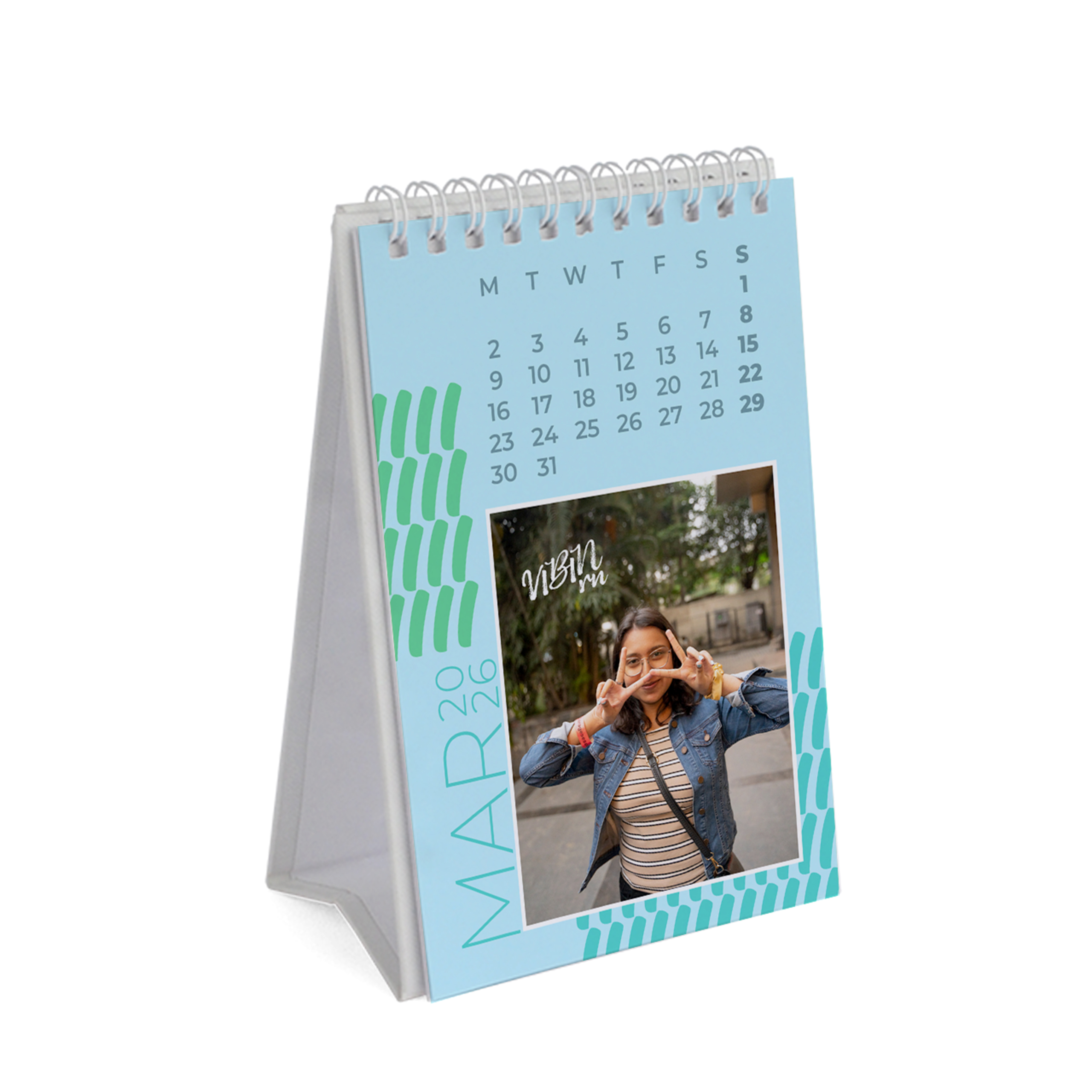 Aqua Drift - Mini Desktop Calendar 2027 Aqua Drift - Mini Desktop Calendar 2027