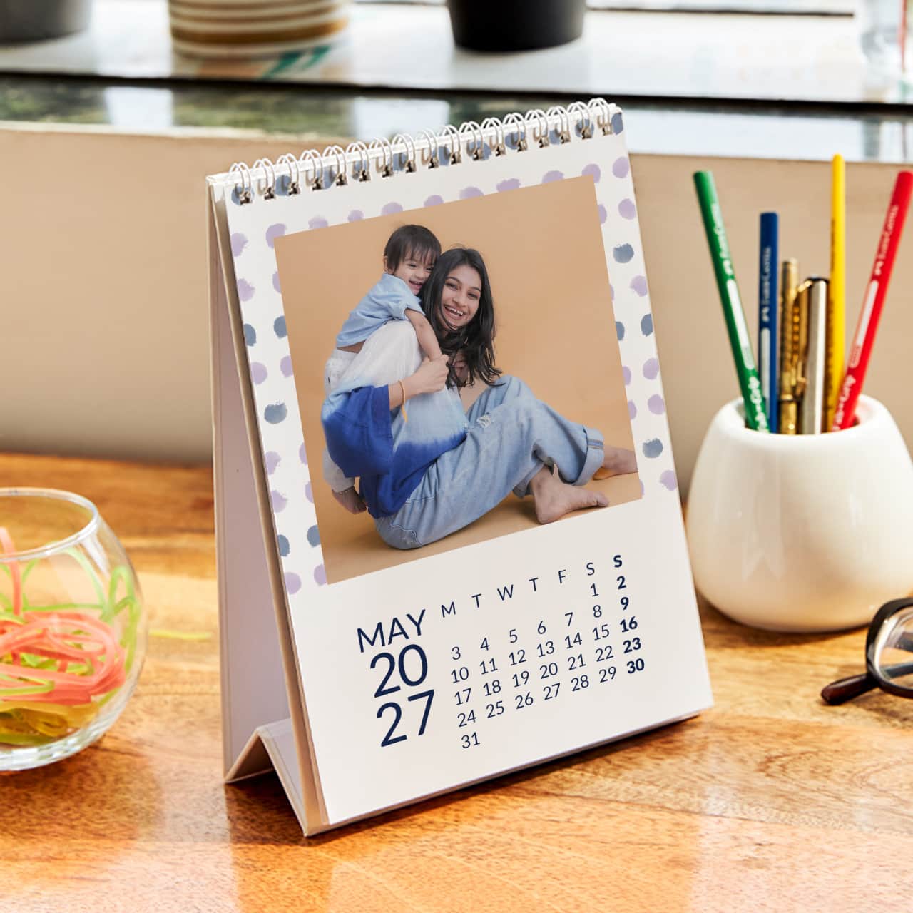 Blissful Moments family photo calendar design for 2027