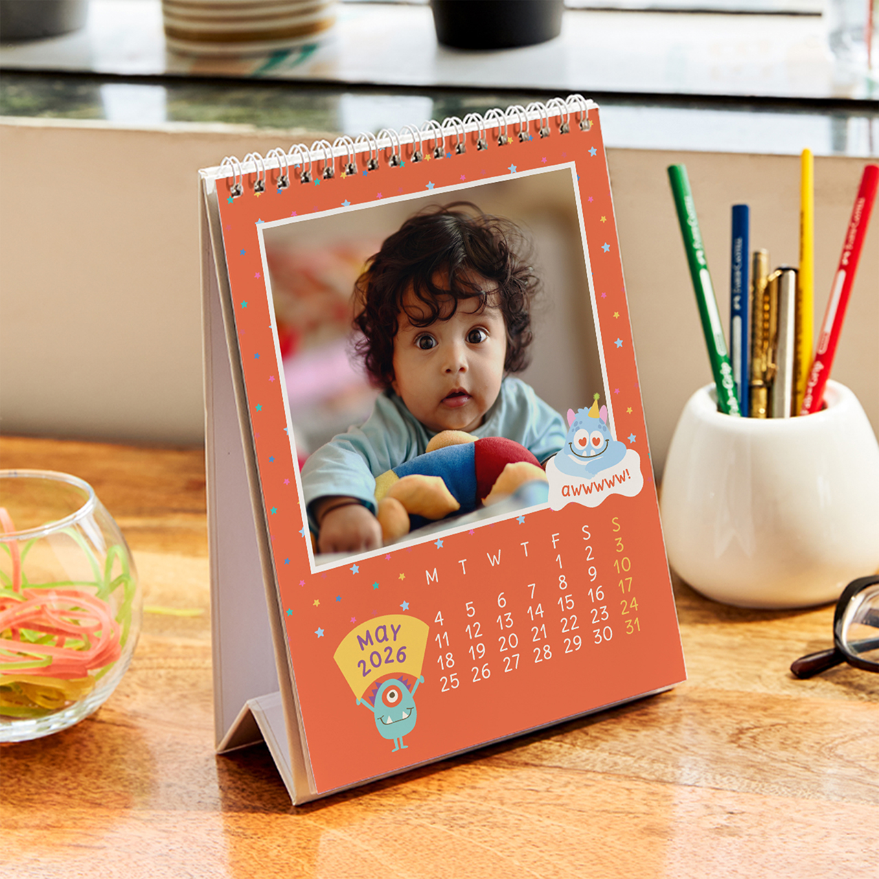 4x6 desktop baby photo calendar