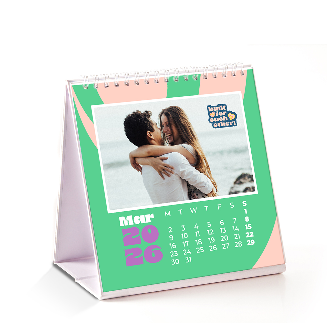 Berry Flow - 6x6 Desktop Calendar 2026