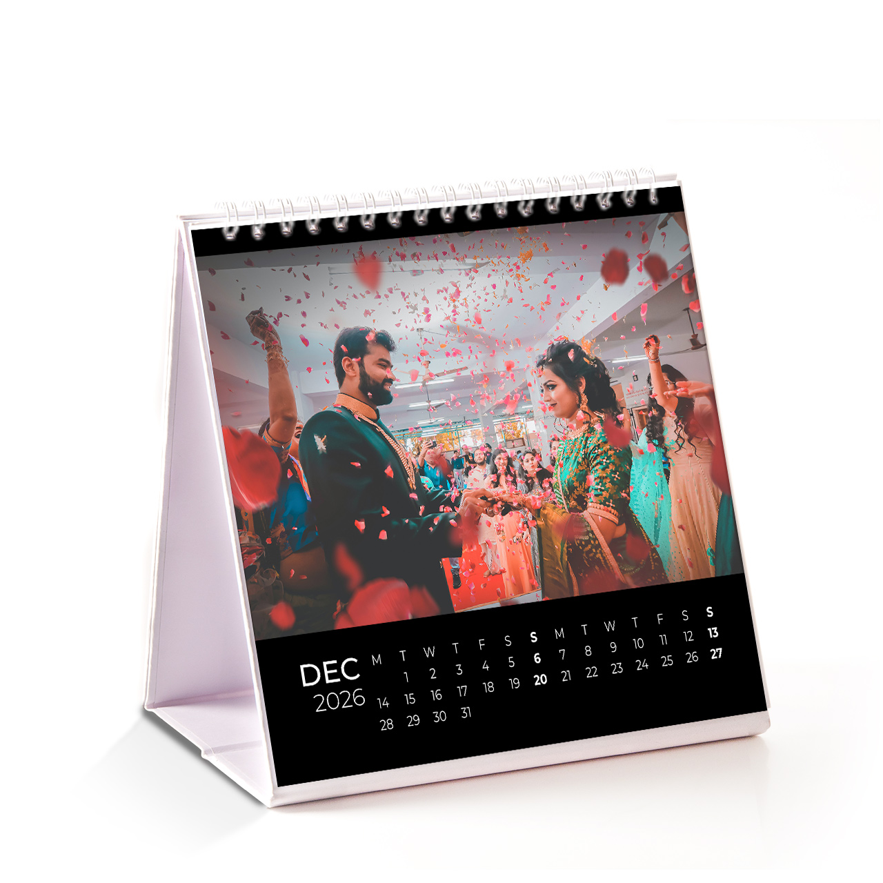 Classic Black - 6x6 Desktop Calendar 2026