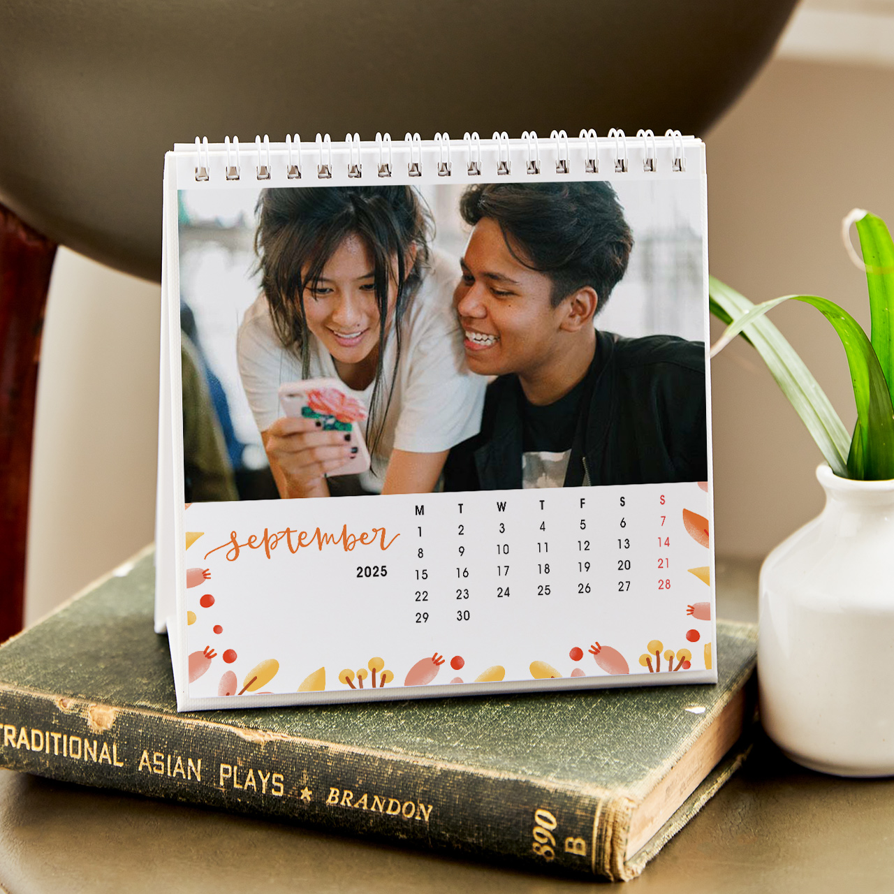 6x6 personalised desktop calendar gift for friends