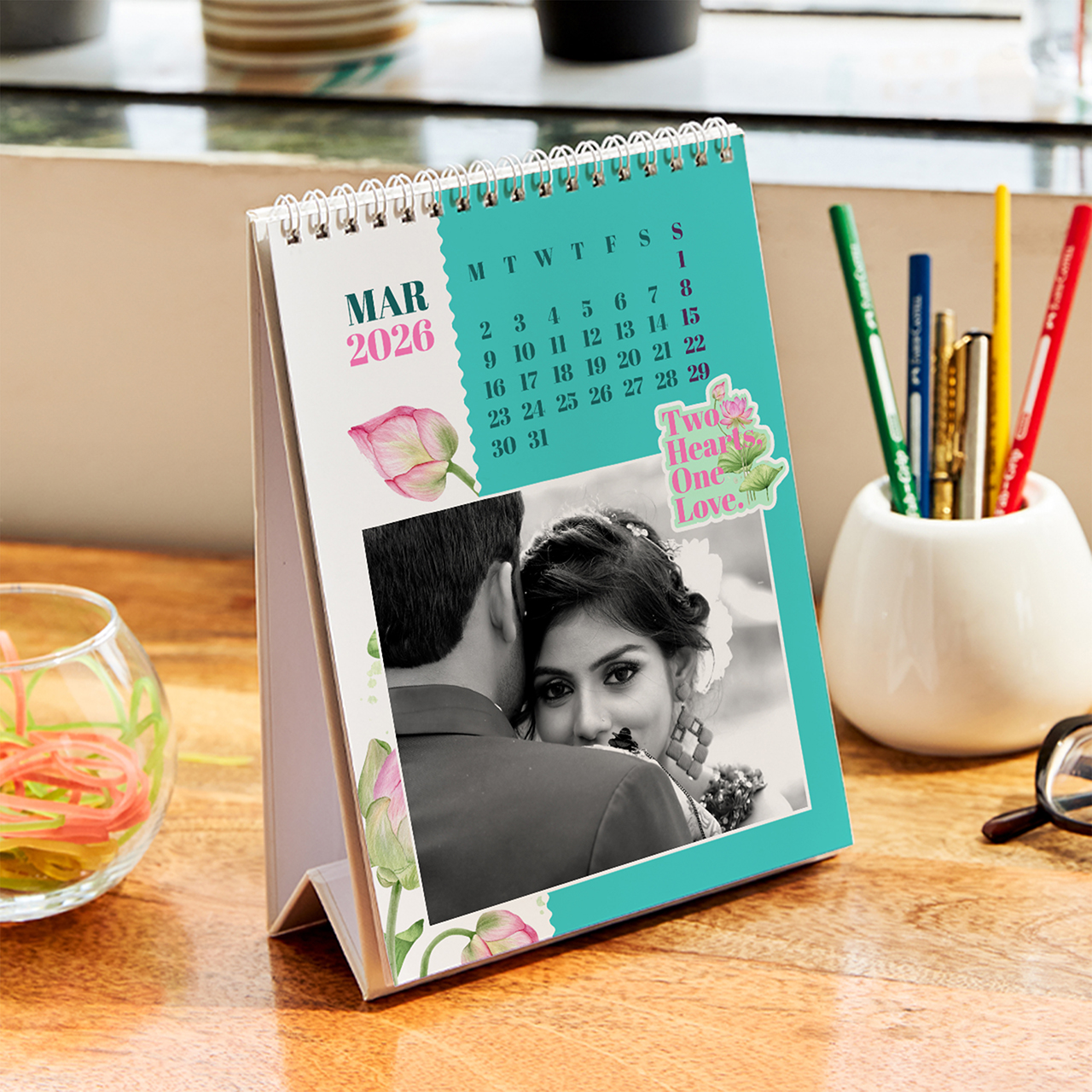 Eternal Bond romantic photo calendar design for couples
