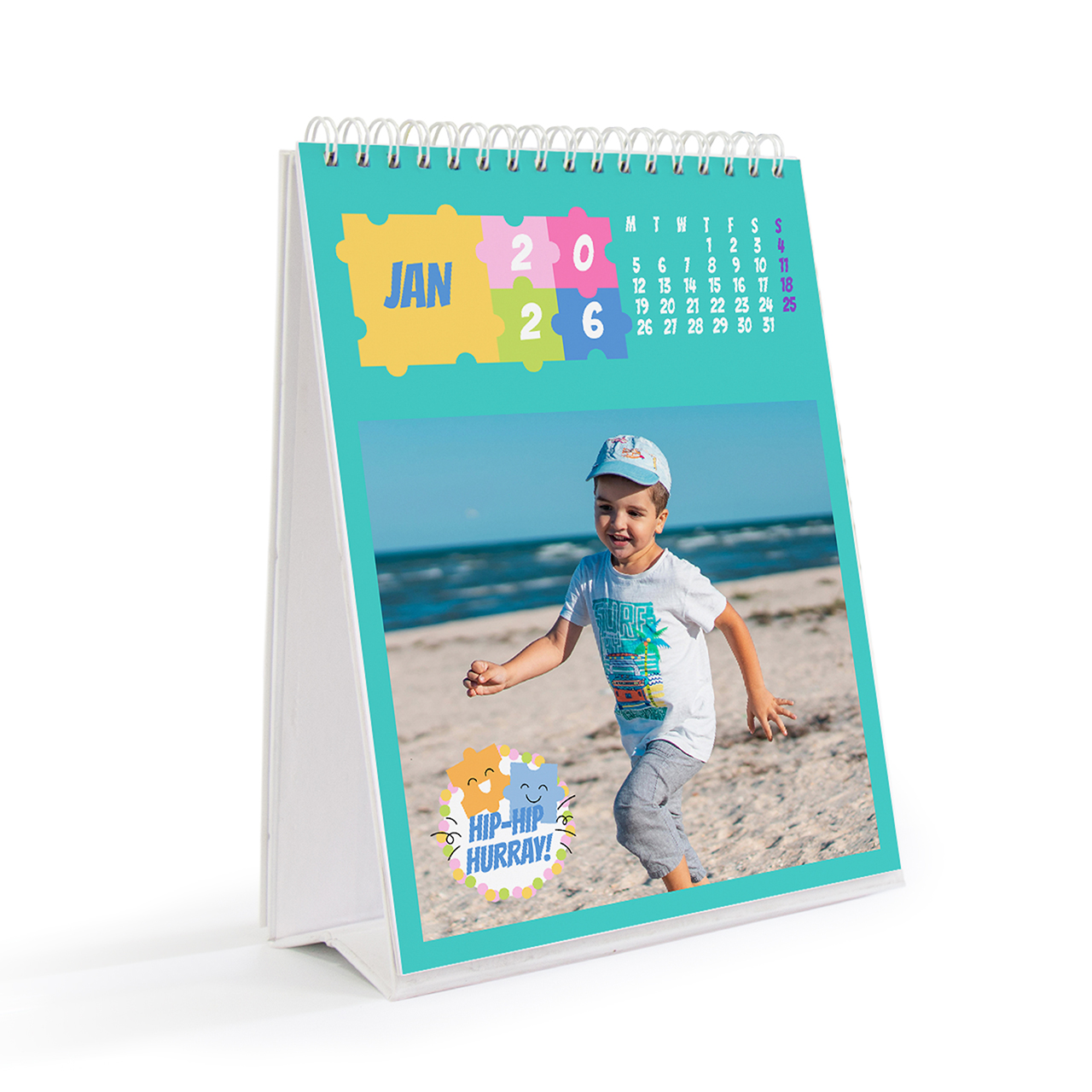 Puzzle Pop - 6x8 Desktop Calendar 2026 Puzzle Pop - 6x8 Desktop Calendar 2026