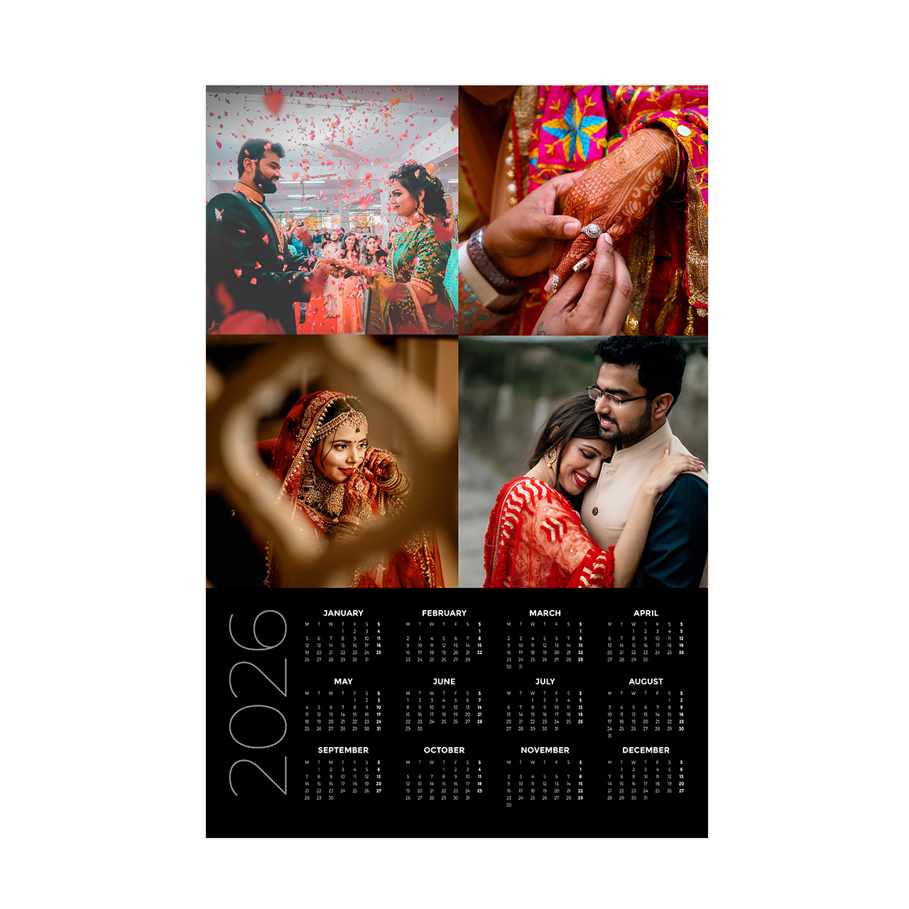 Classic Black - Poster Calendar 2026