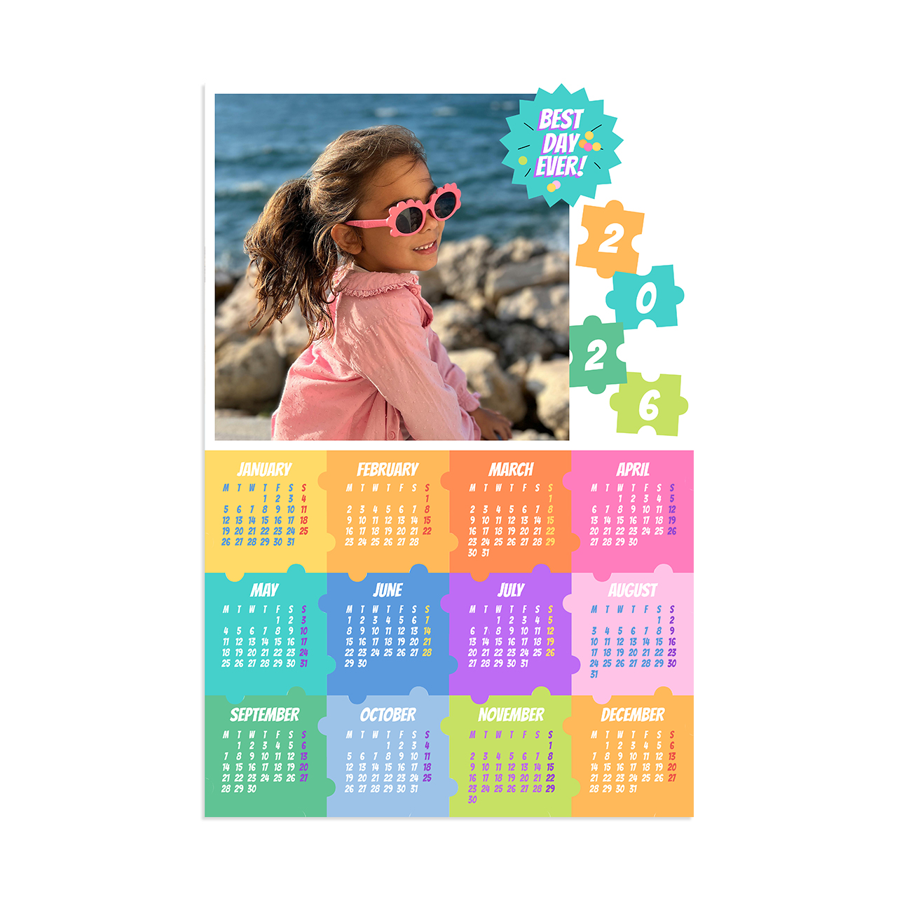 Puzzle Pop - Poster Calendar 2026