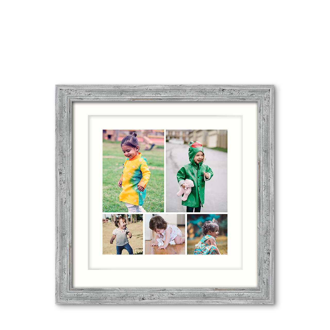 5-Photo Grid - Classic Achromatic Frame with Photo 5-Photo Grid - Classic Achromatic Frame with Photo