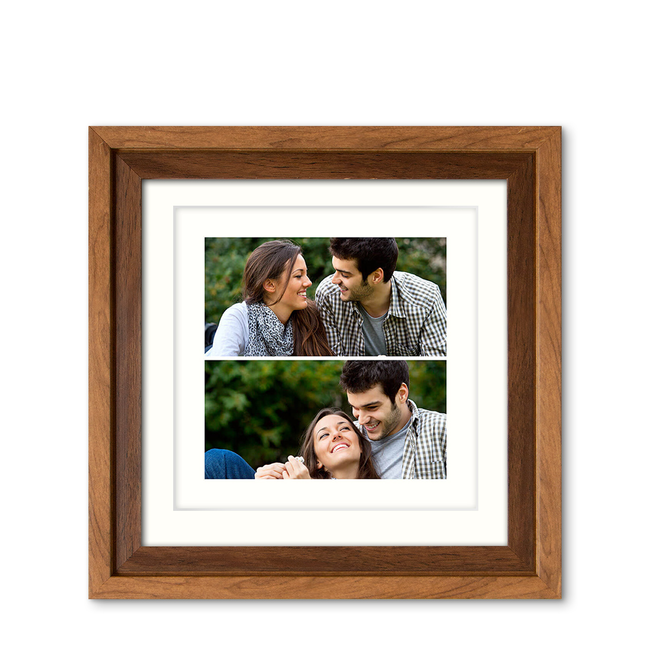 2-Photo Landscape - Classic Wood Frame with Photo 2-Photo Landscape - Classic Wood Frame with Photo