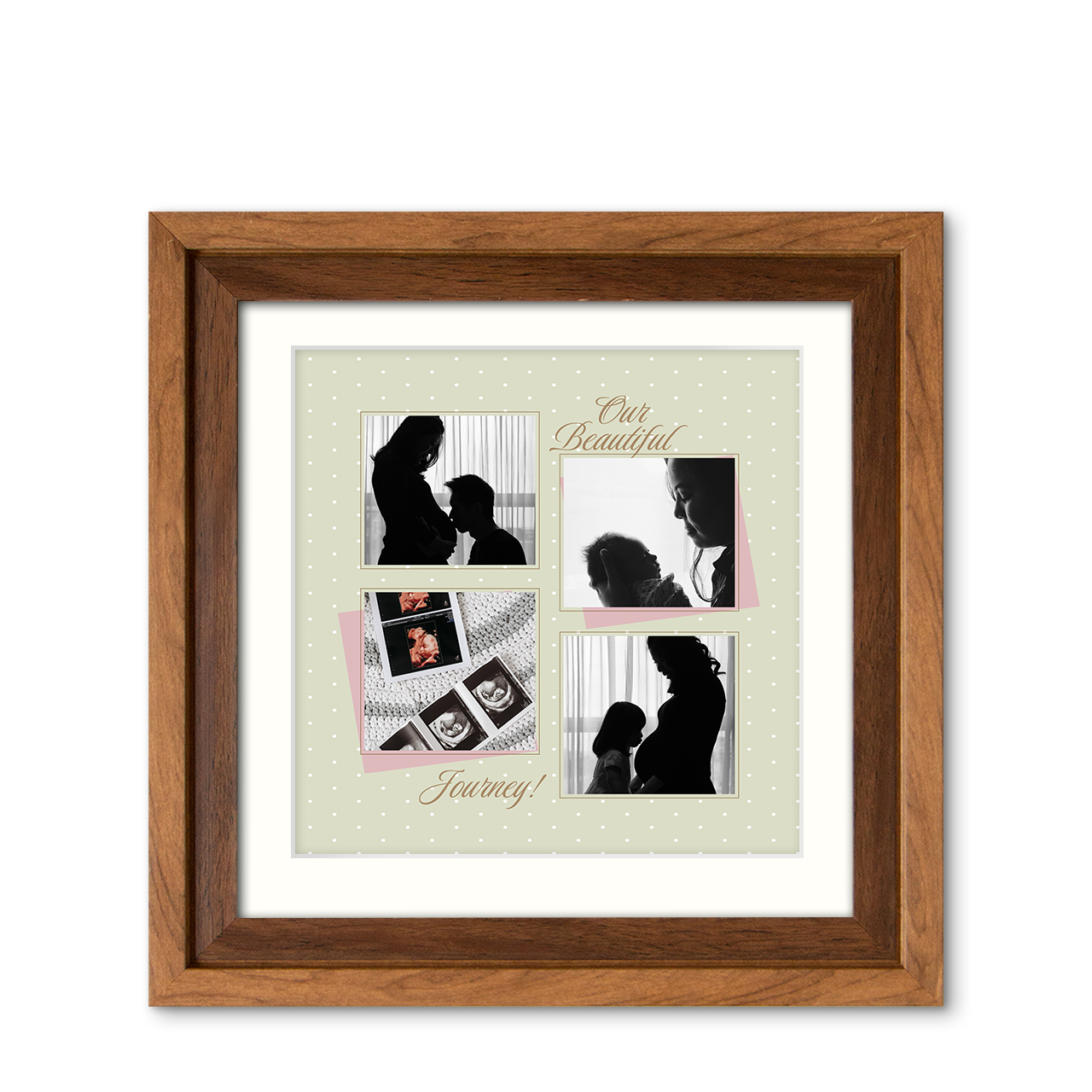 Baby's Journey - Classic Wood Frame with Photo Baby's Journey - Classic Wood Frame with Photo