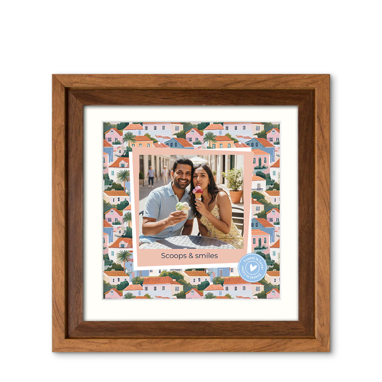 Bruised Passports - Classic Wood Frame with Photo Bruised Passports - Classic Wood Frame with Photo
