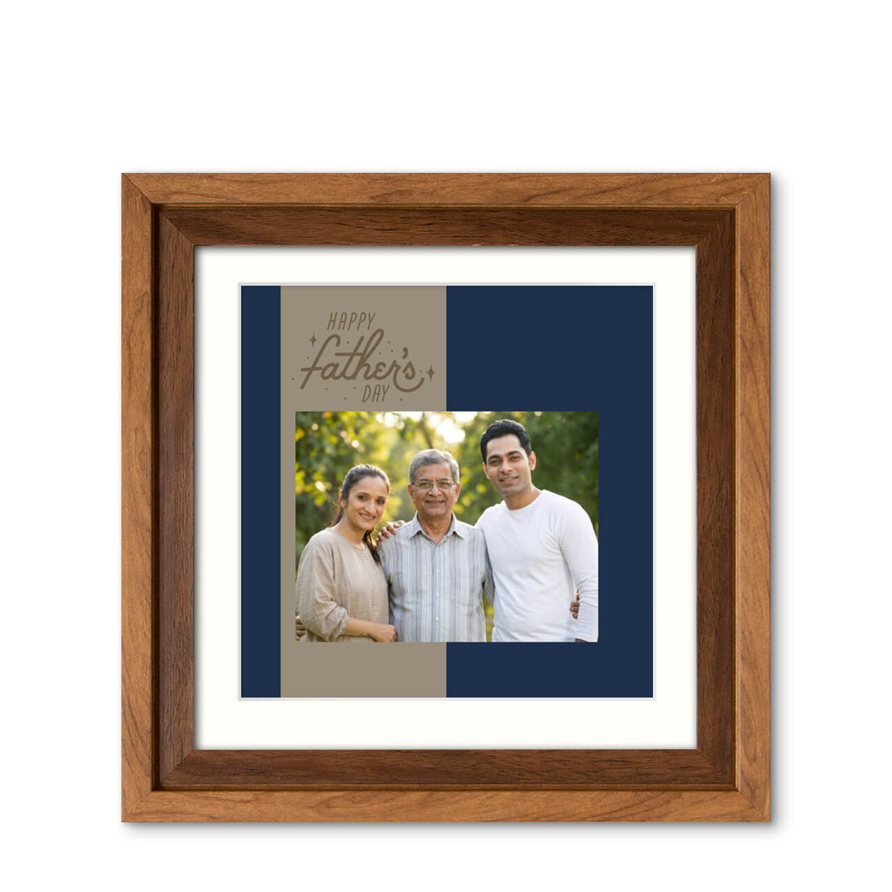 Fathers Day - Classic Wood Frame with Photo Fathers Day - Classic Wood Frame with Photo