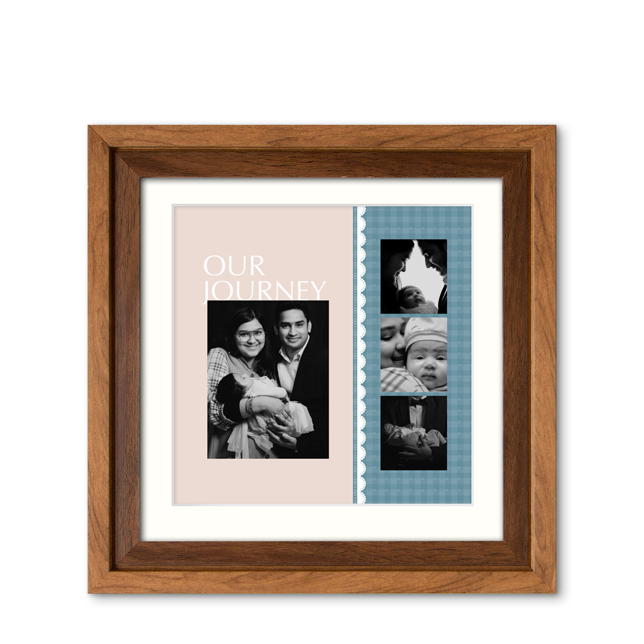 Our Journey - Classic Wood Frame with Photo Our Journey - Classic Wood Frame with Photo