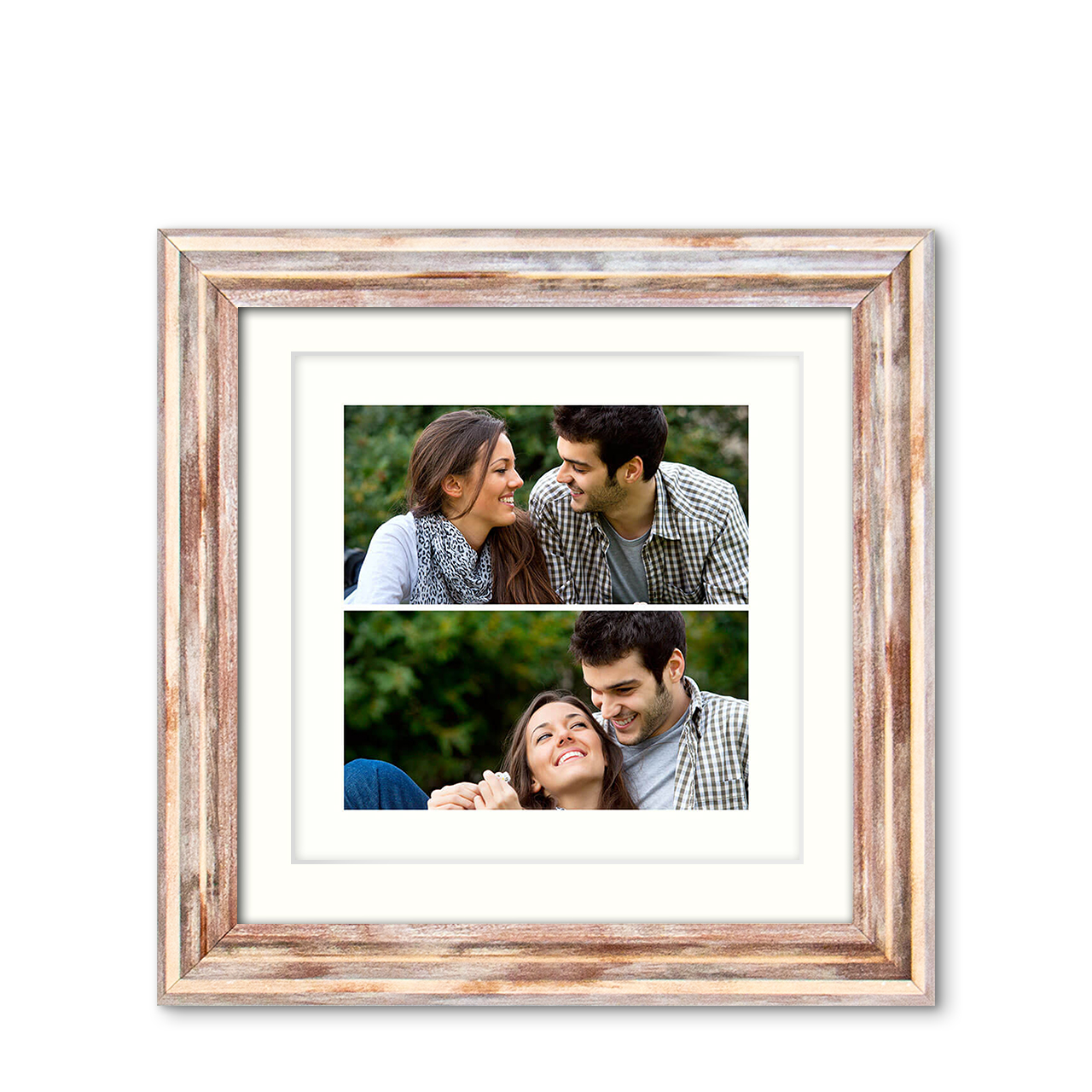 2-Photo Landscape - Distressed Frame with Photo 2-Photo Landscape - Distressed Frame with Photo