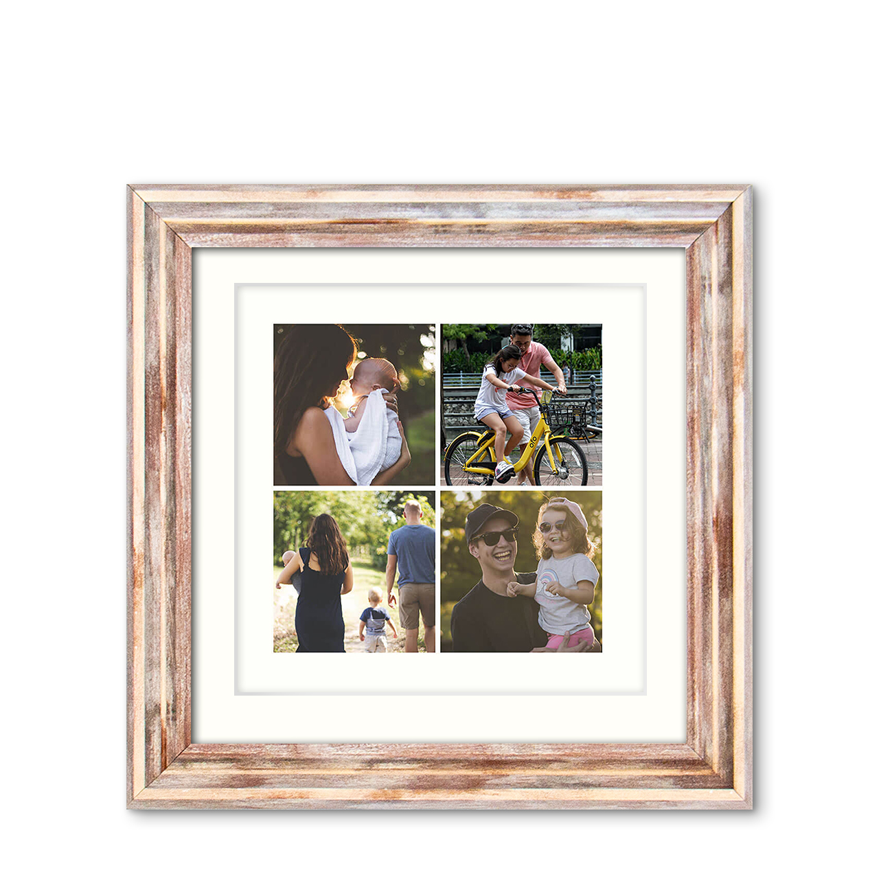 4-Photo Grid - Distressed Frame with Photo 4-Photo Grid - Distressed Frame with Photo