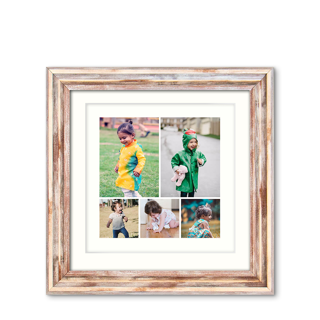 5-Photo Grid - Distressed Frame with Photo 5-Photo Grid - Distressed Frame with Photo