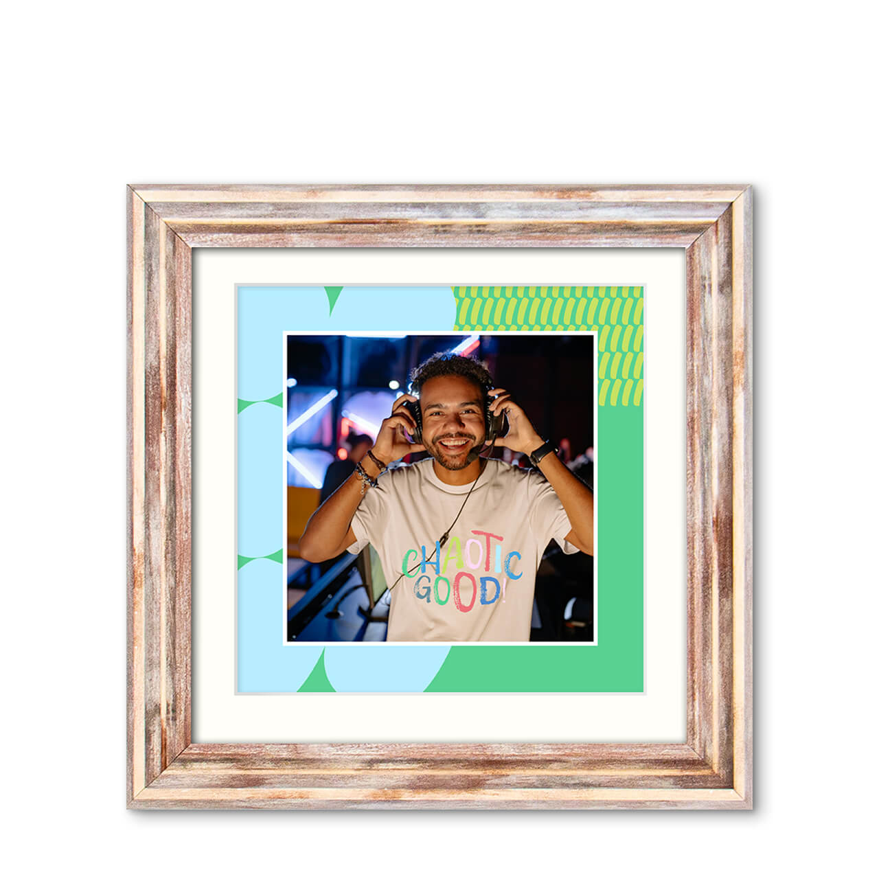 Aqua Drift - Distressed Frame with Photo Aqua Drift - Distressed Frame with Photo