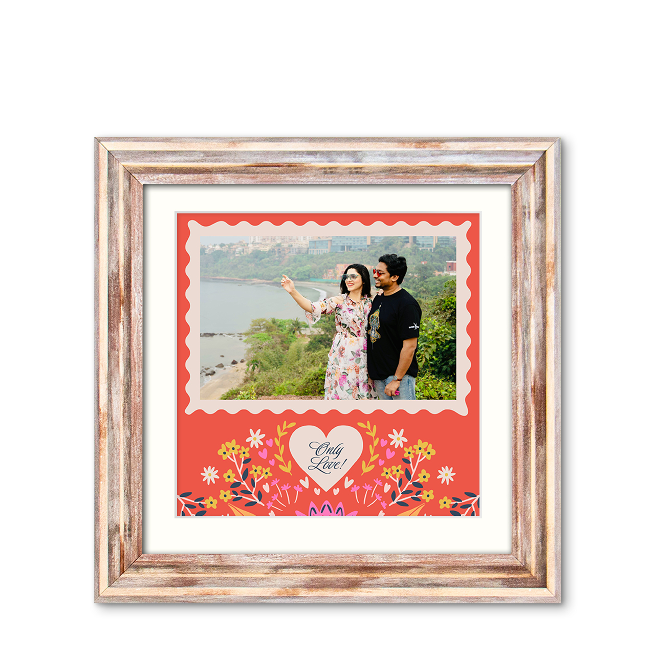 Love Blossoms - Distressed Frame with Photo Love Blossoms - Distressed Frame with Photo
