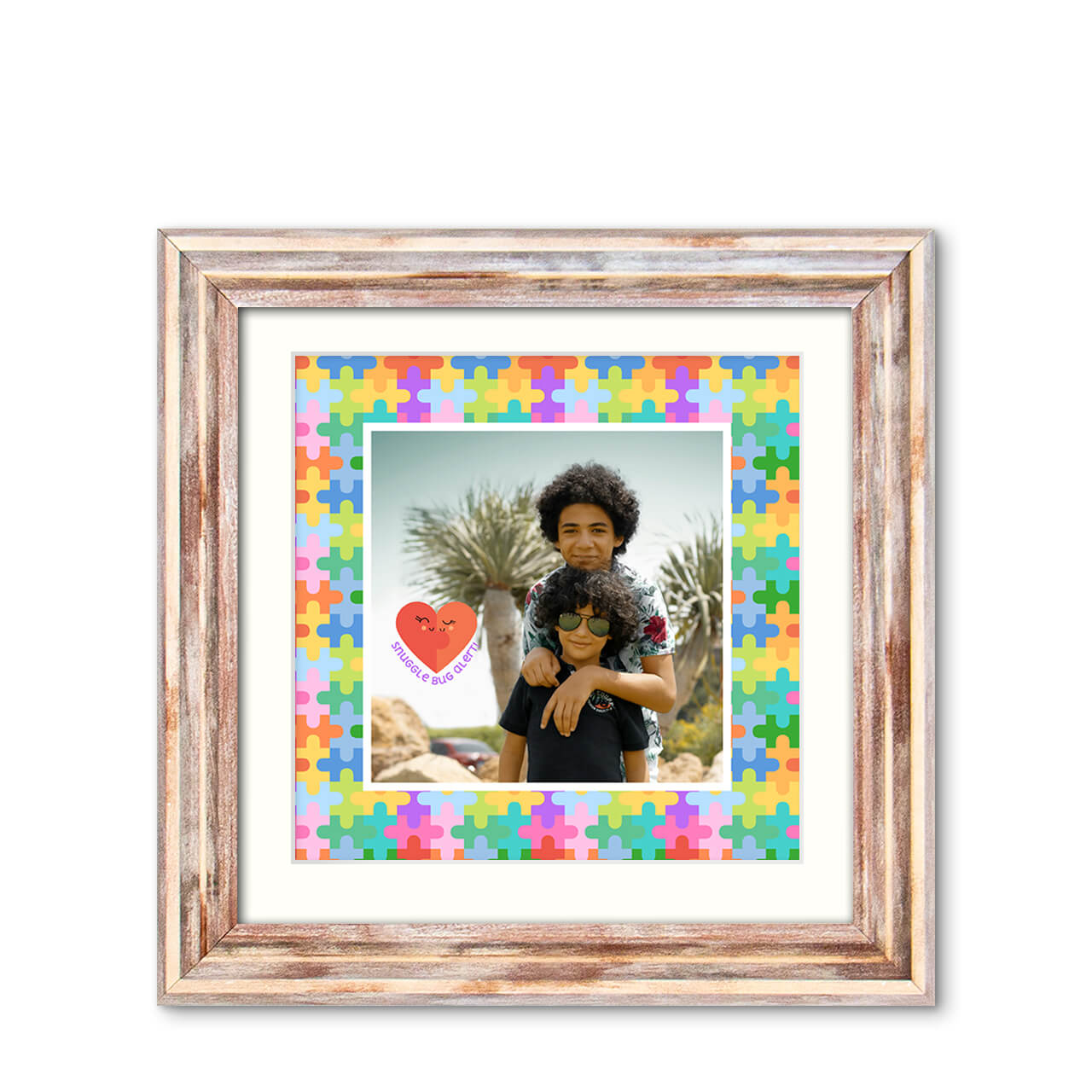 Puzzle Pop - Distressed Frame with Photo Puzzle Pop - Distressed Frame with Photo