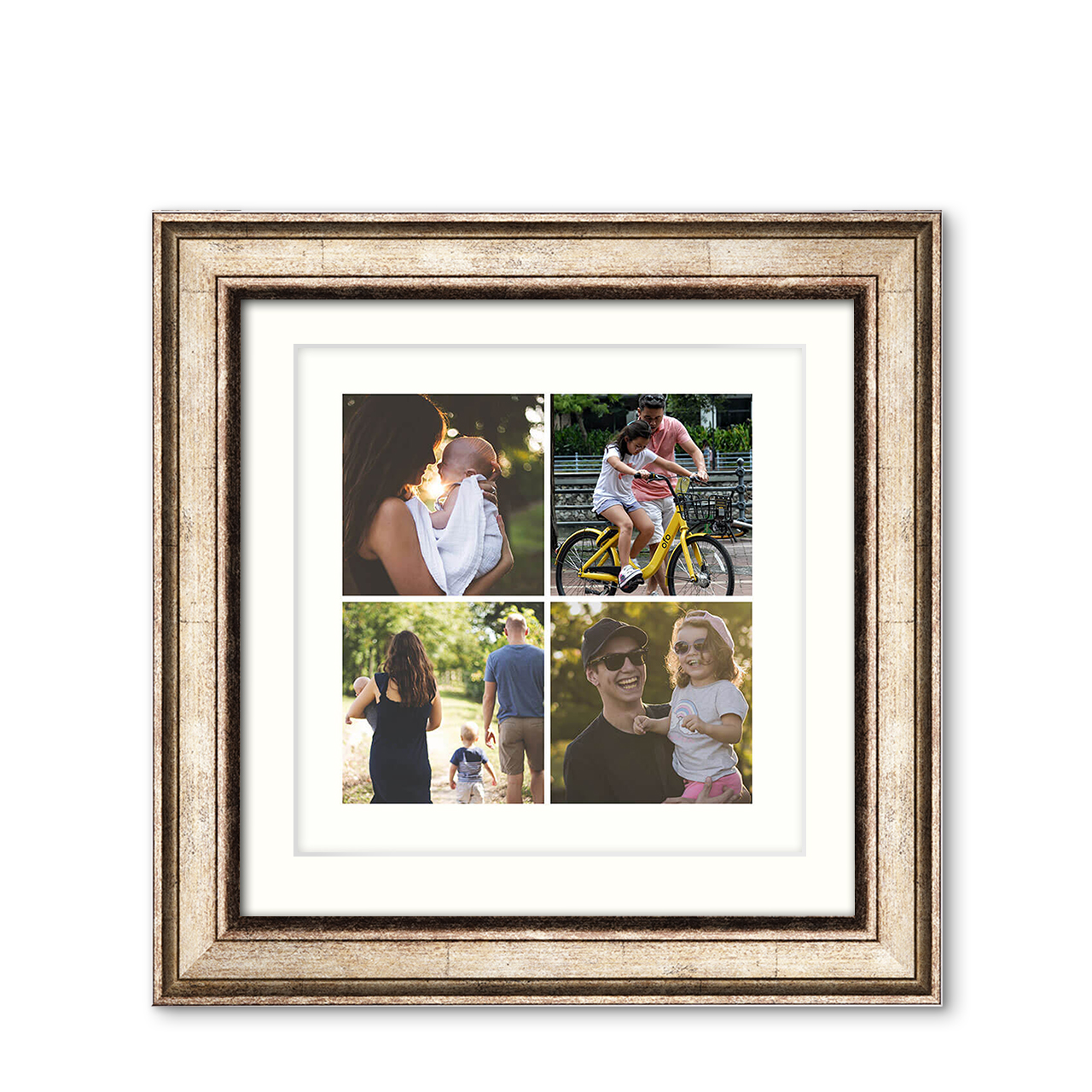4-Photo Grid - Imperial Wood Frame with Photo 4-Photo Grid - Imperial Wood Frame with Photo
