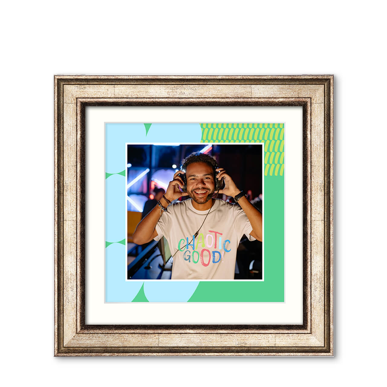 Aqua Drift - Imperial Wood Frame with Photo Aqua Drift - Imperial Wood Frame with Photo