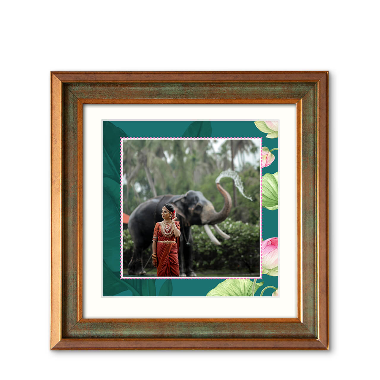 Eternal Bond - Metallic Brush Frame with Photo