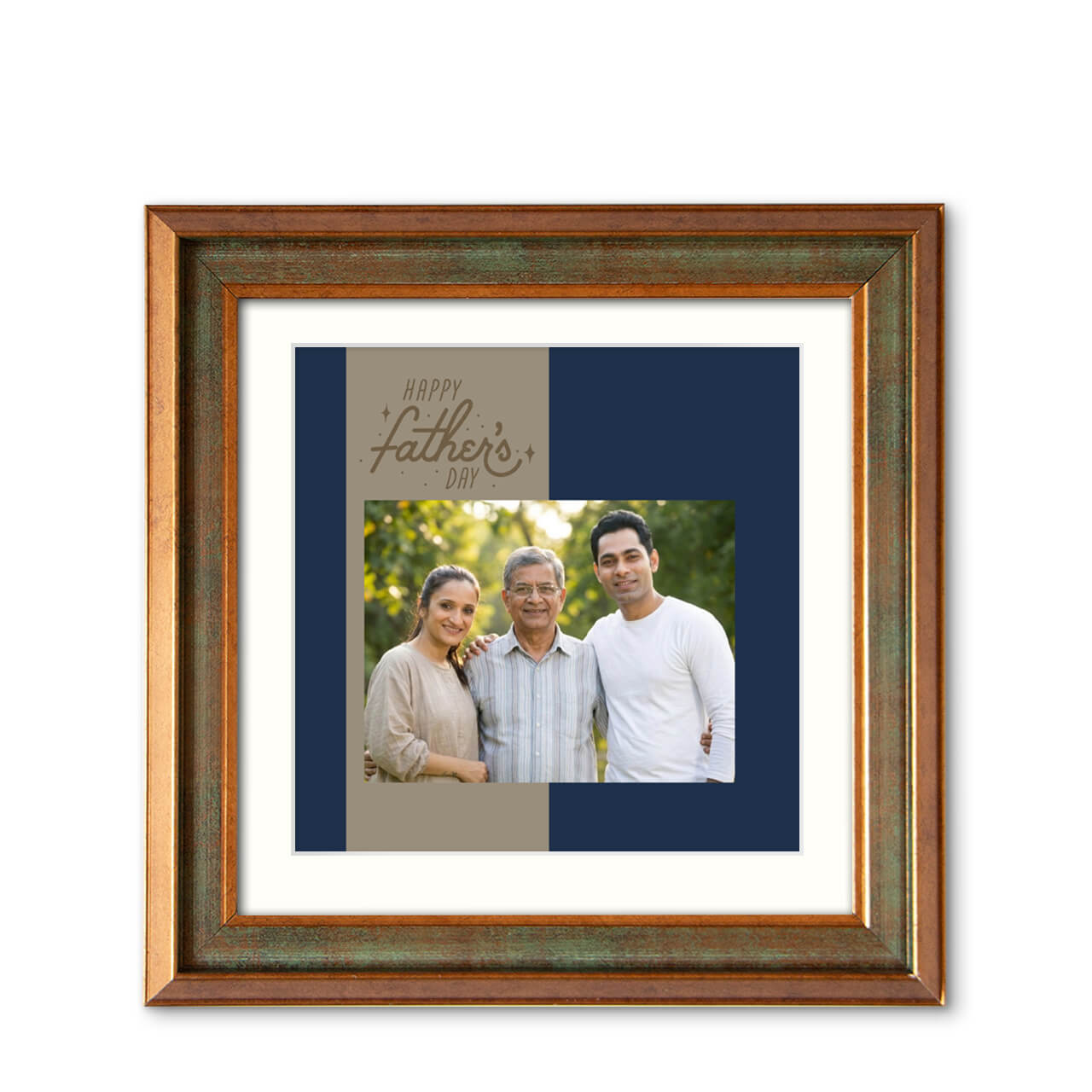 Fathers Day - Metallic Brush Frame with Photo