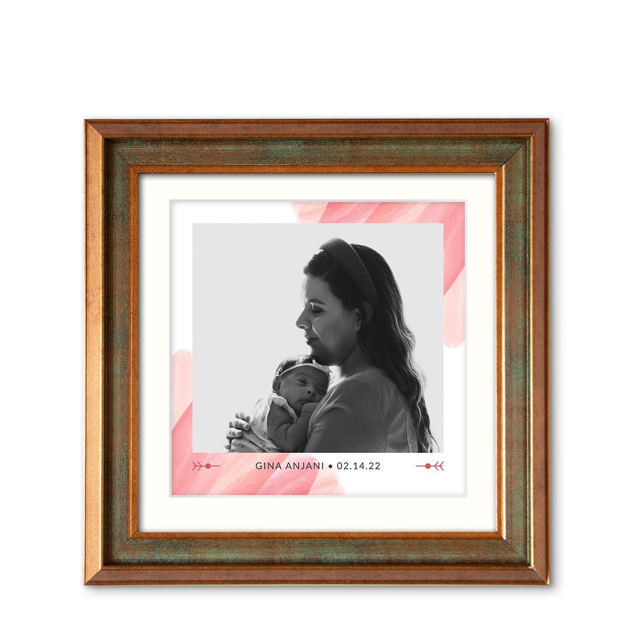 Moments Of Love - Metallic Brush Frame with Photo