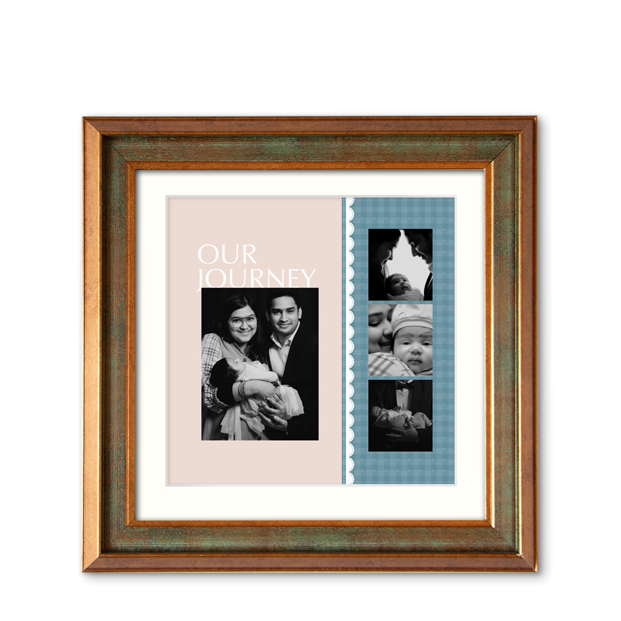 Our Journey - Metallic Brush Frame with Photo