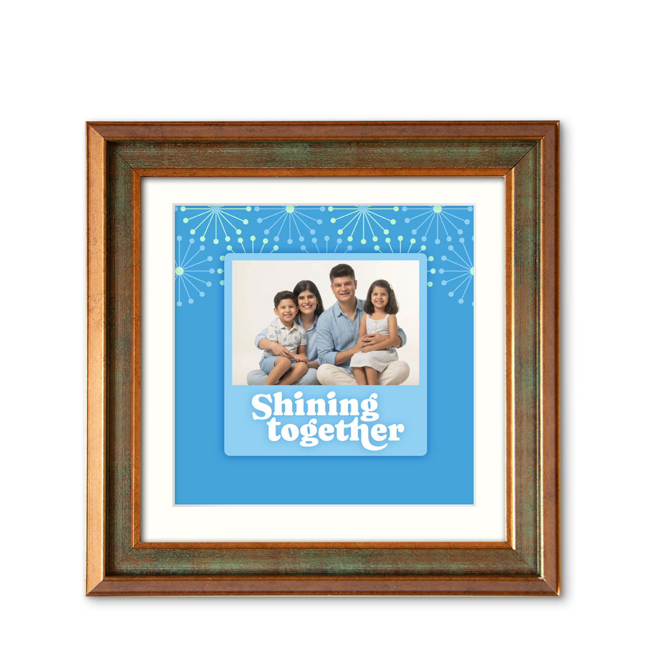 Shining Together - Metallic Brush Frame with Photo