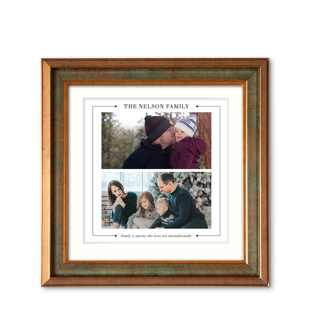 The Minimalist - Metallic Brush Frame with Photo