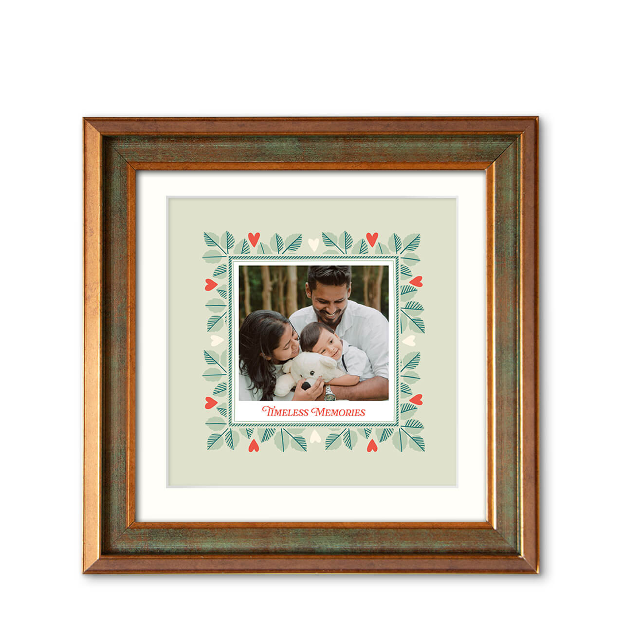 Timeless Memories - Metallic Brush Frame with Photo