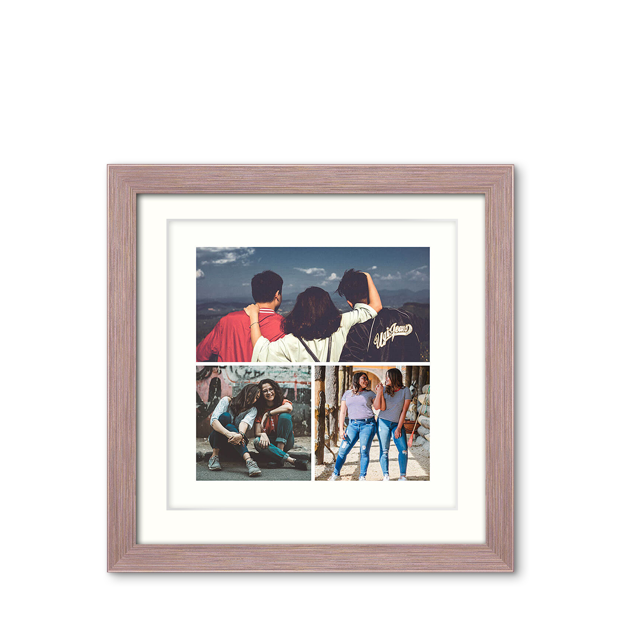 3-Photo Grid - Metallic Lustre Frame with Photo 3-Photo Grid - Metallic Lustre Frame with Photo