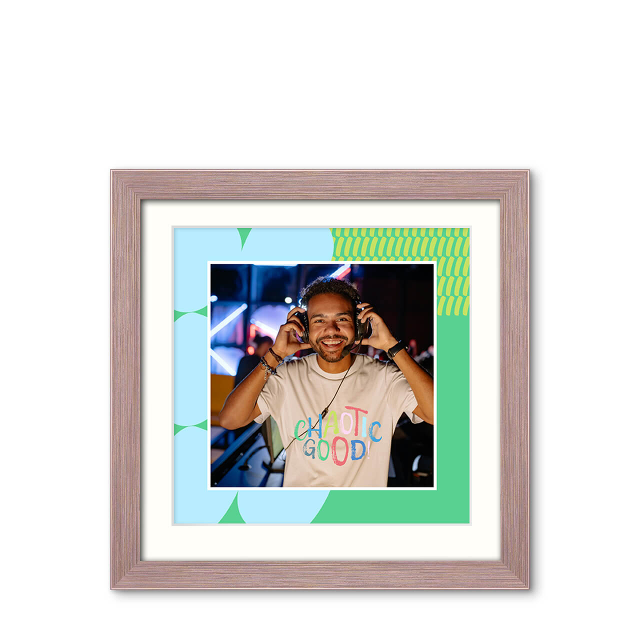 Aqua Drift - Metallic Lustre Frame with Photo Aqua Drift - Metallic Lustre Frame with Photo