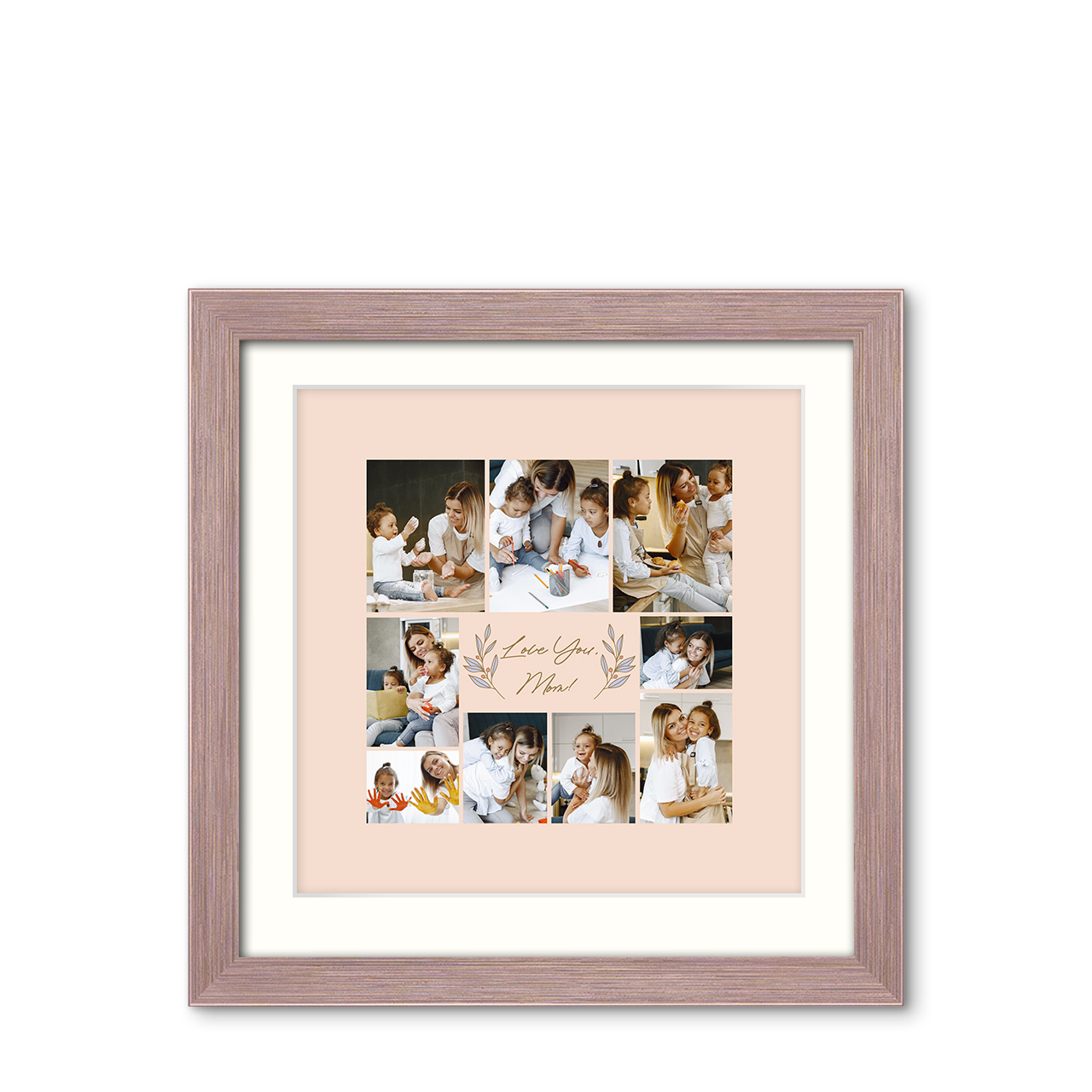 Love You Mom - Metallic Lustre Frame with Photo Love You Mom - Metallic Lustre Frame with Photo