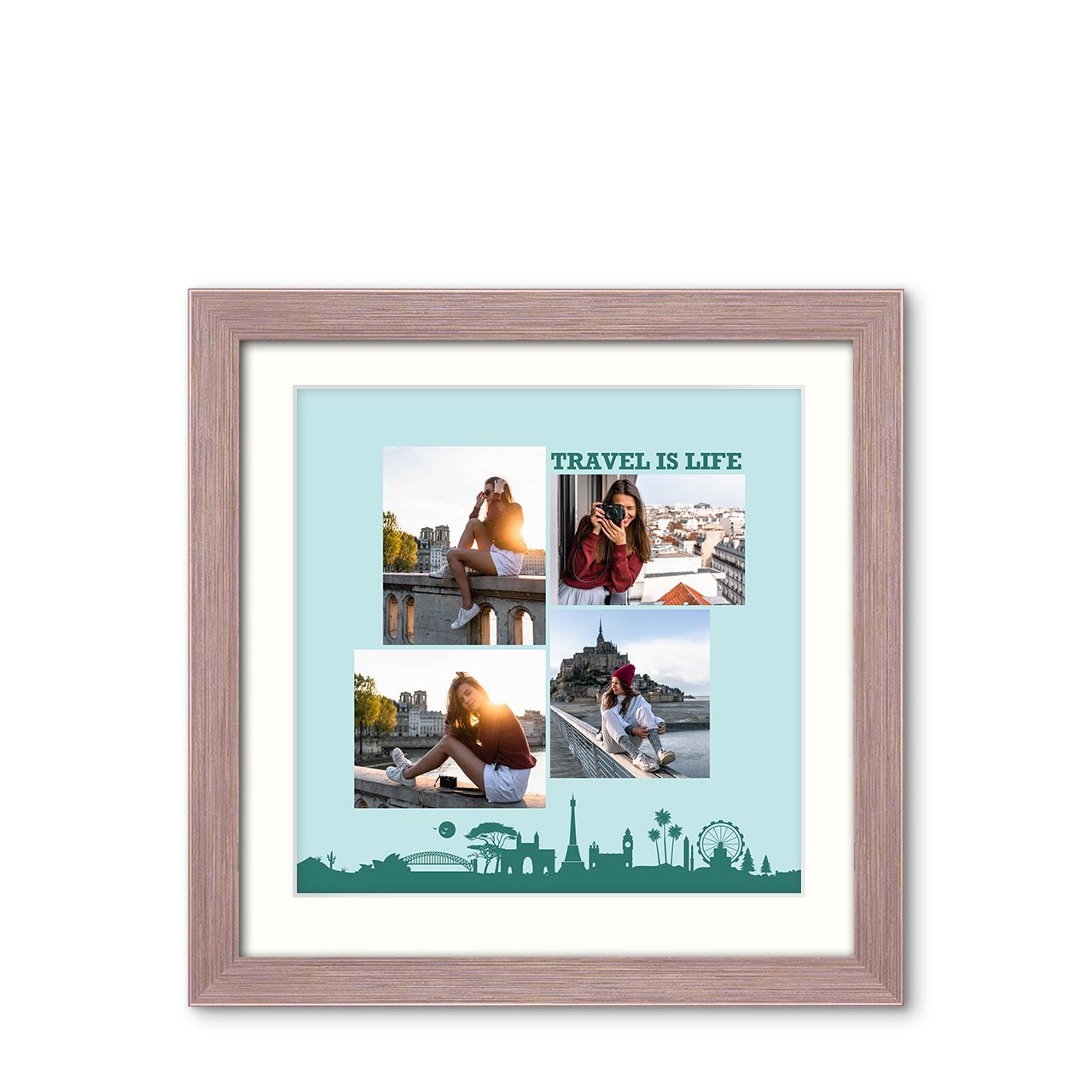 World Explorer - Metallic Lustre Frame with Photo World Explorer - Metallic Lustre Frame with Photo
