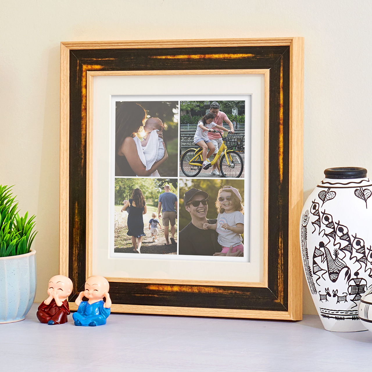 Premium Modern Chestnut personalized photo frame gift for dad
