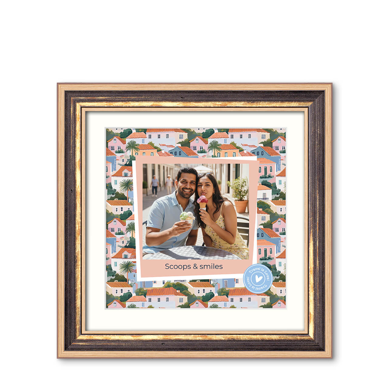 Bruised Passports - Modern Chestnut Frame with Photo
