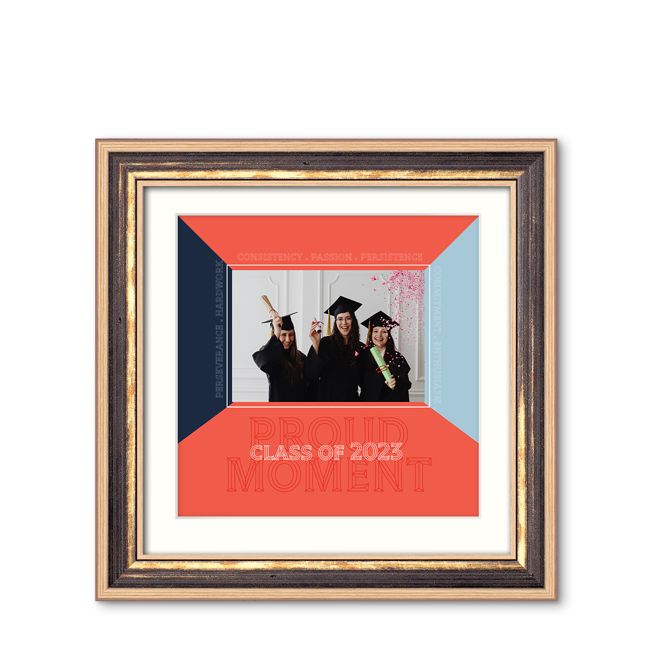Celebrating Achievements - Modern Chestnut Frame with Photo