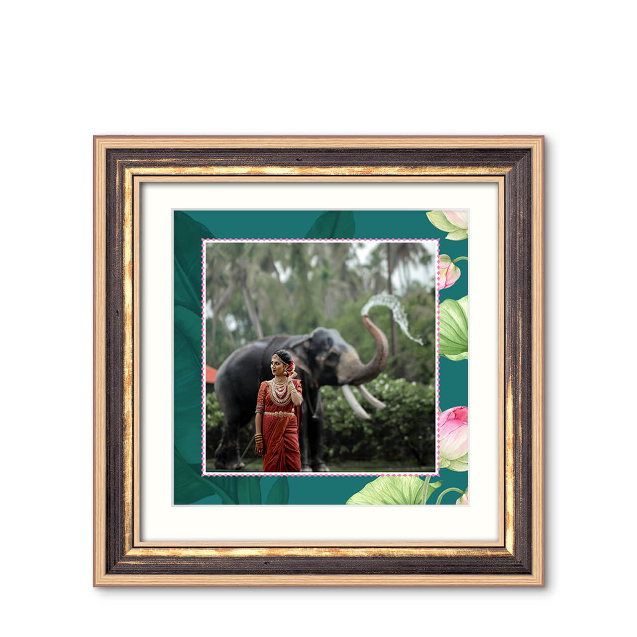 Eternal Bond - Modern Chestnut Frame with Photo