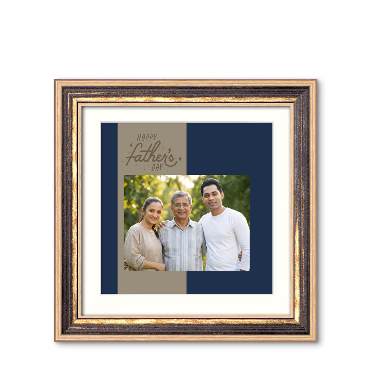 Fathers Day - Modern Chestnut Frame with Photo