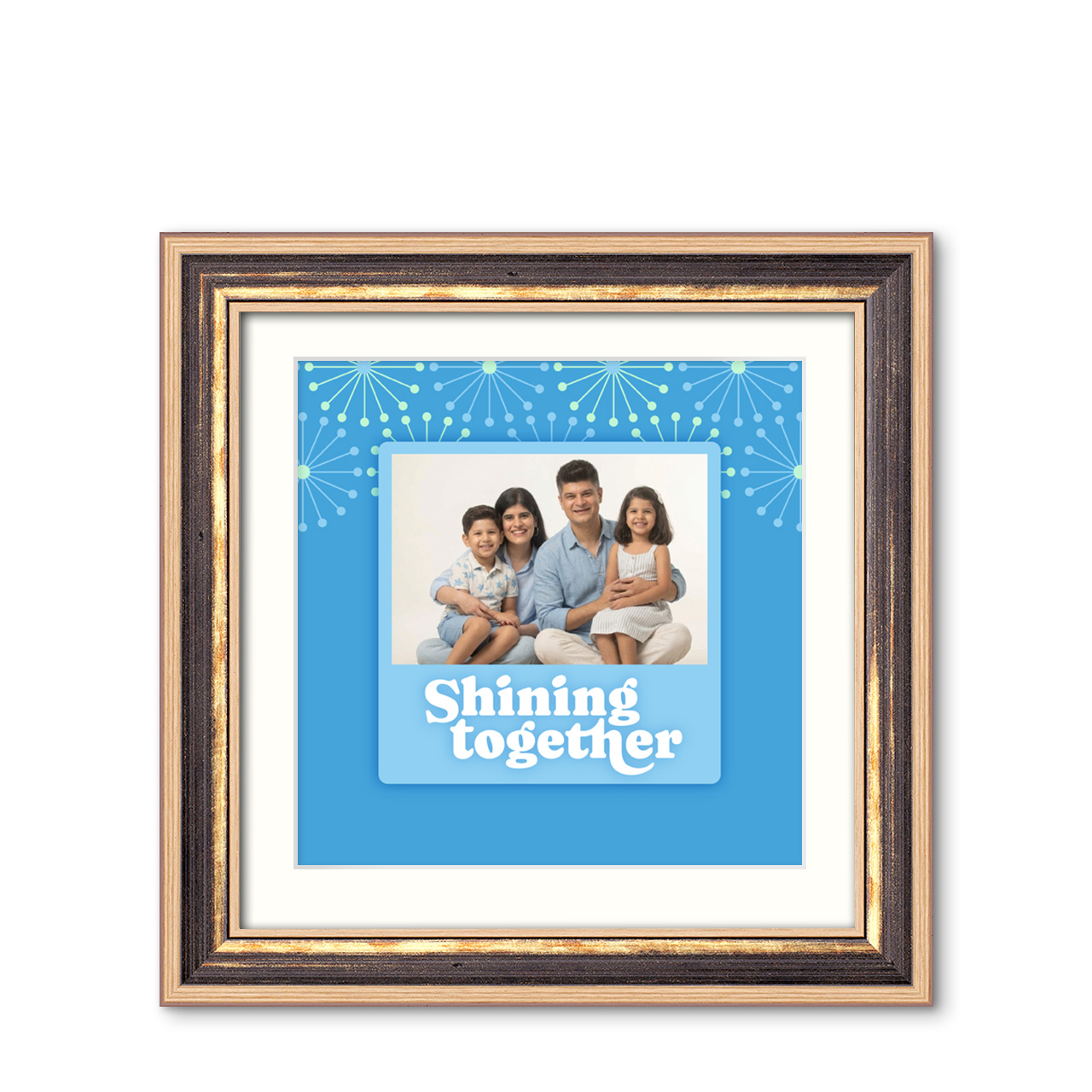Shining Together - Modern Chestnut Frame with Photo