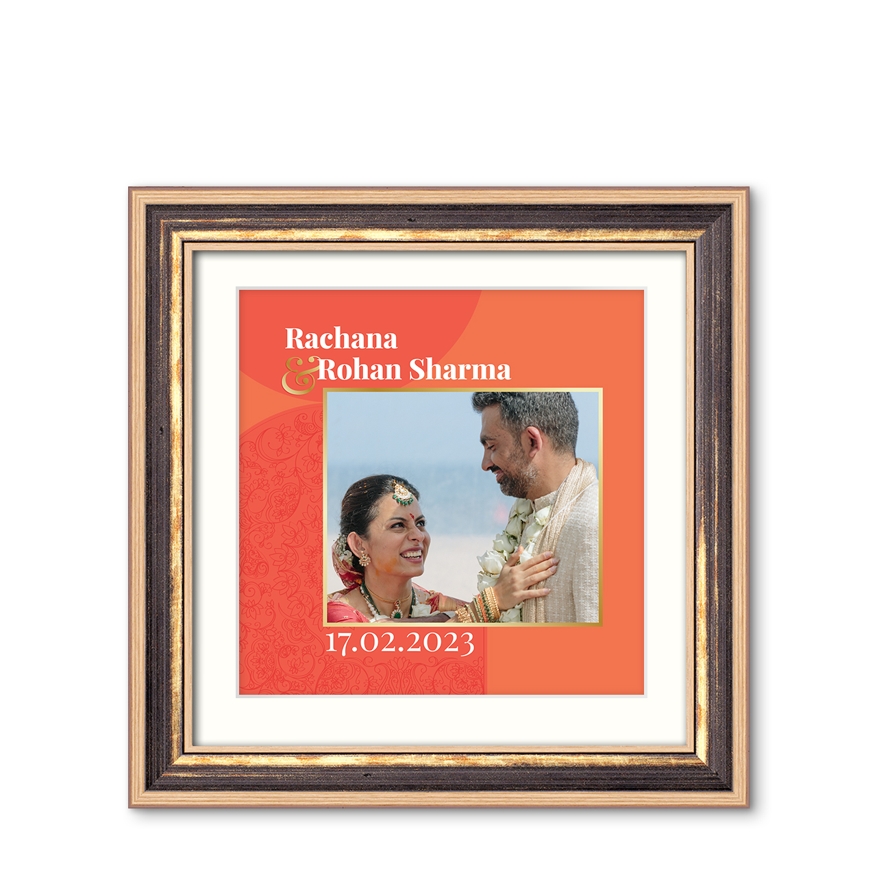 Wedding Tales - Modern Chestnut Frame with Photo